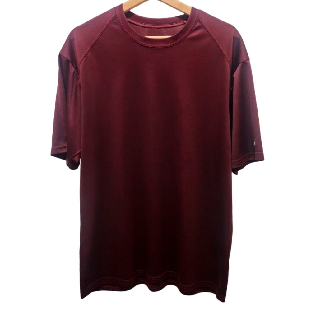 Badger Sport Dri Fit Shirt Men Size L Maroon